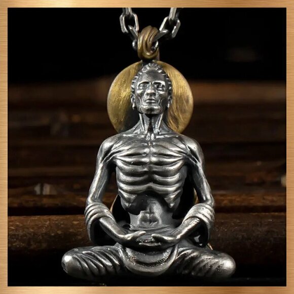 Jewelry - Praying Meditating Buddha Necklace / Pendant #1111